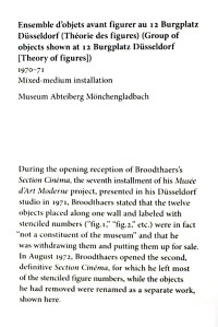 MOMA - Marcel Broodthaers - Group of objects shown at 12 Burplatz Düsseldorf