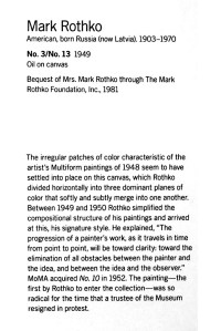 MOMA - Mark Rothko - Nr. 3/Nr. 13