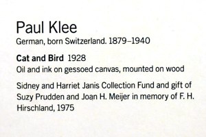 MOMA - Paul Klee - Cat and bird